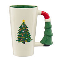 Christmas Tree Mug with Handle