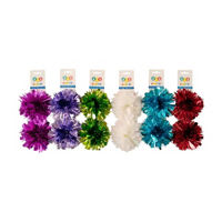 321 Party! Tinsel Pom Pom Bow, 2 ct,