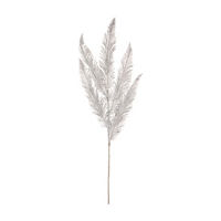 White Glitter Feather Artificial Plant, 31.5 in