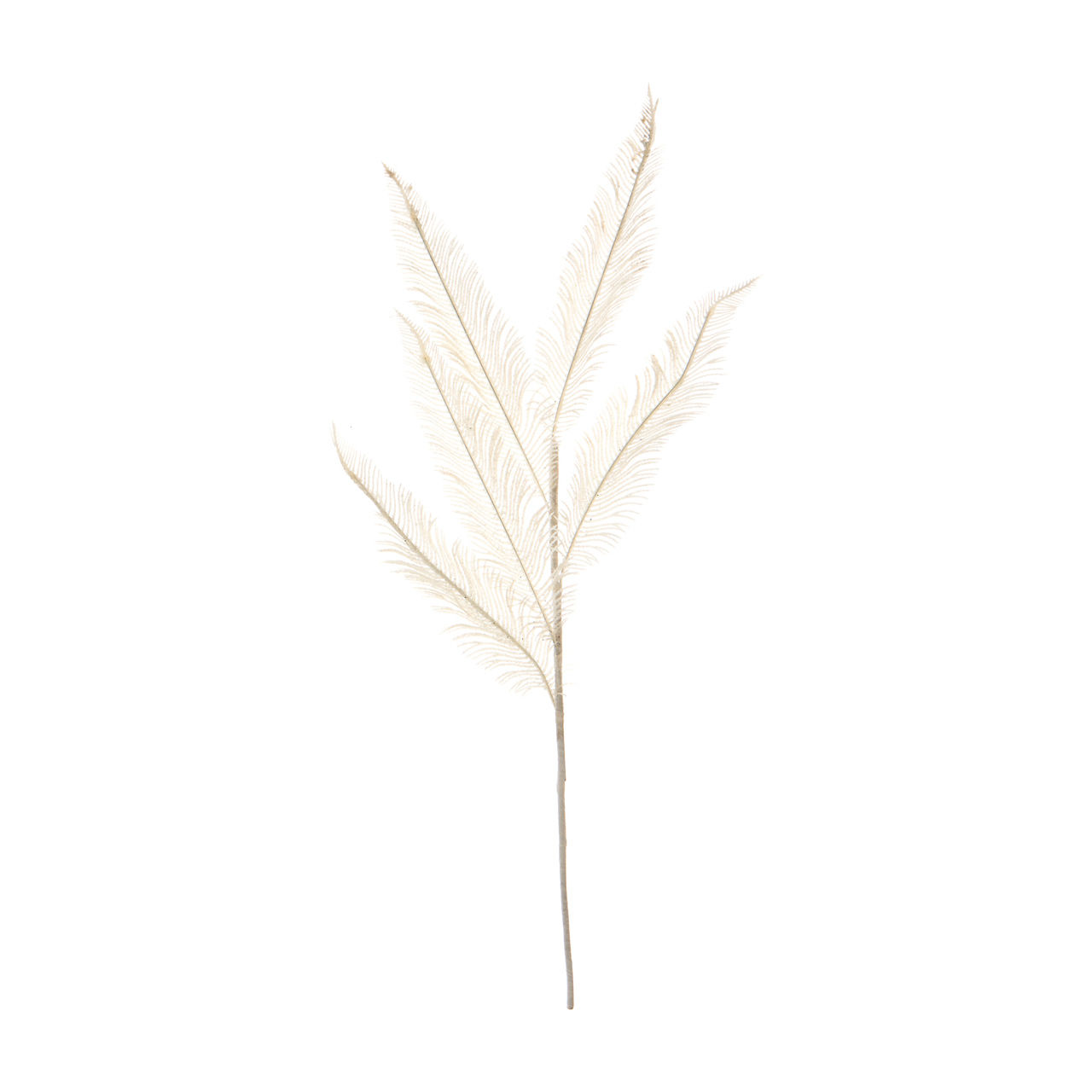 White Glitter Feather Artificial Plant, 31.5 in