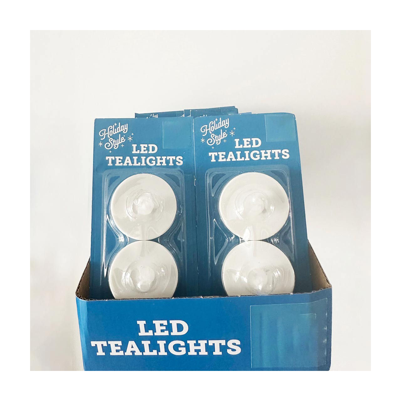 Holiday Style LED Tealights, 2 ct