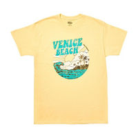 Women's 'Venice Beach' Sunny Waves Screen-Printed Butter-Yellow
