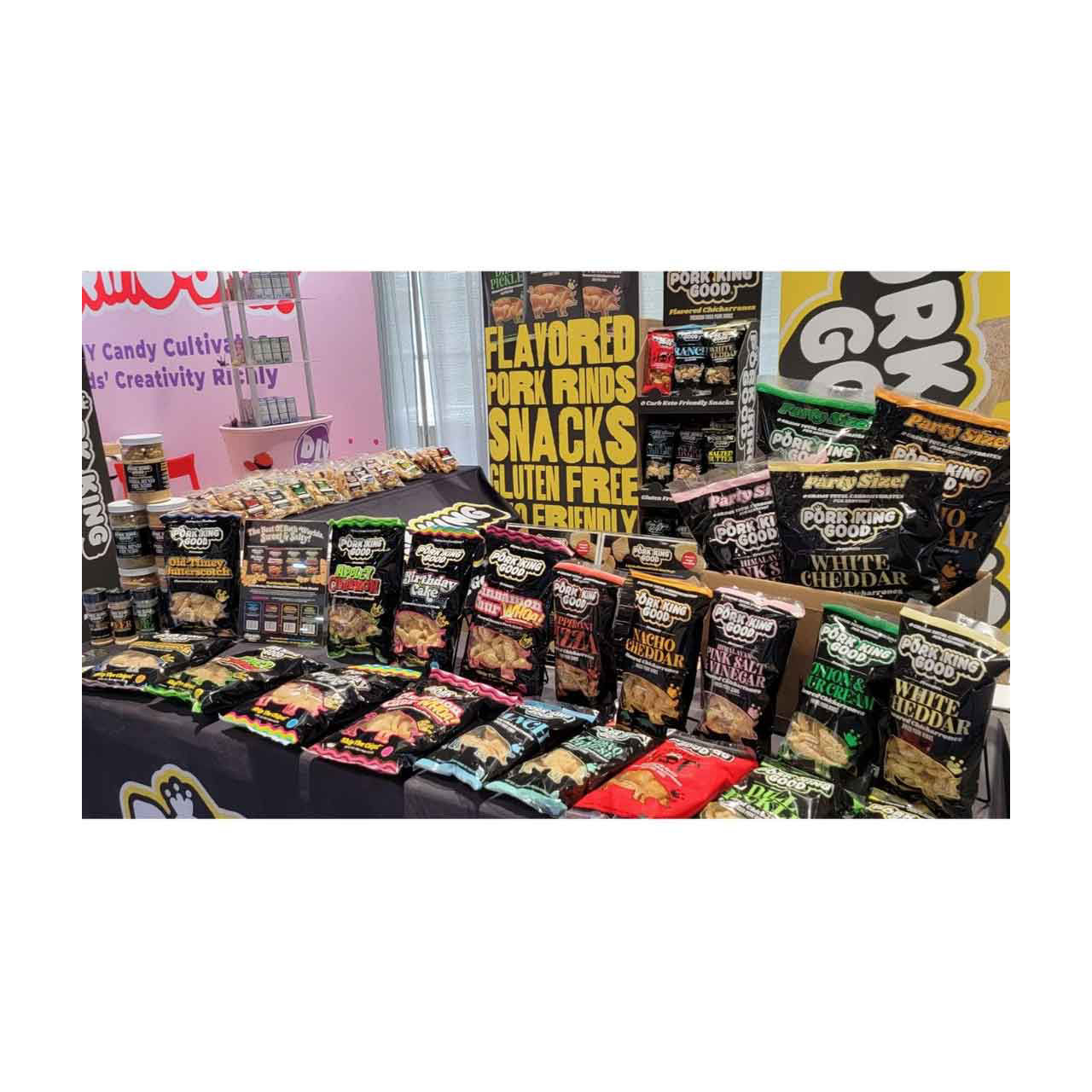 Pork King Good Flavored Pork Rinds, Cinnamon ChurWHOA, 3 oz