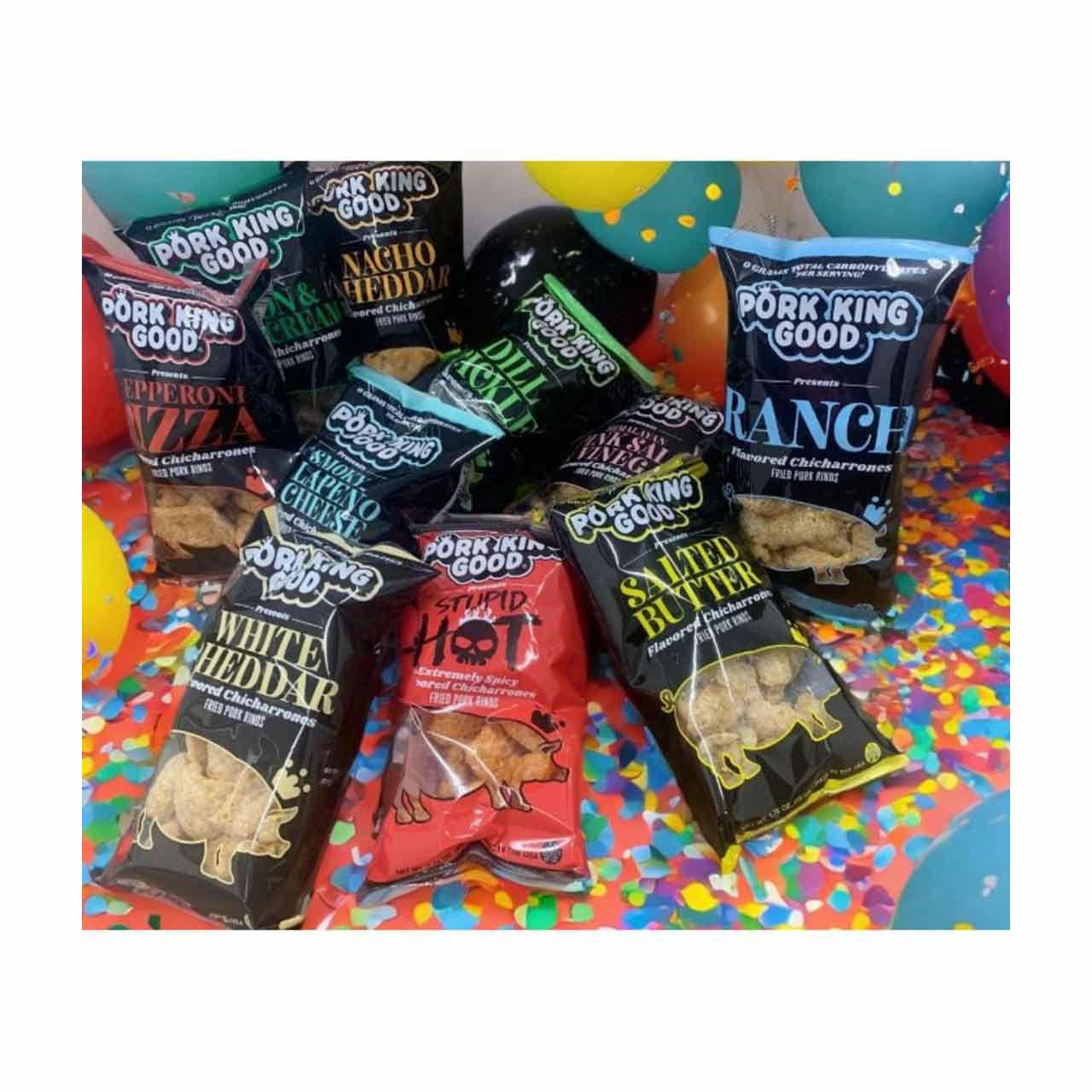 Pork King Good Flavored Pork Rinds, Dill Pickle, 1.75 oz