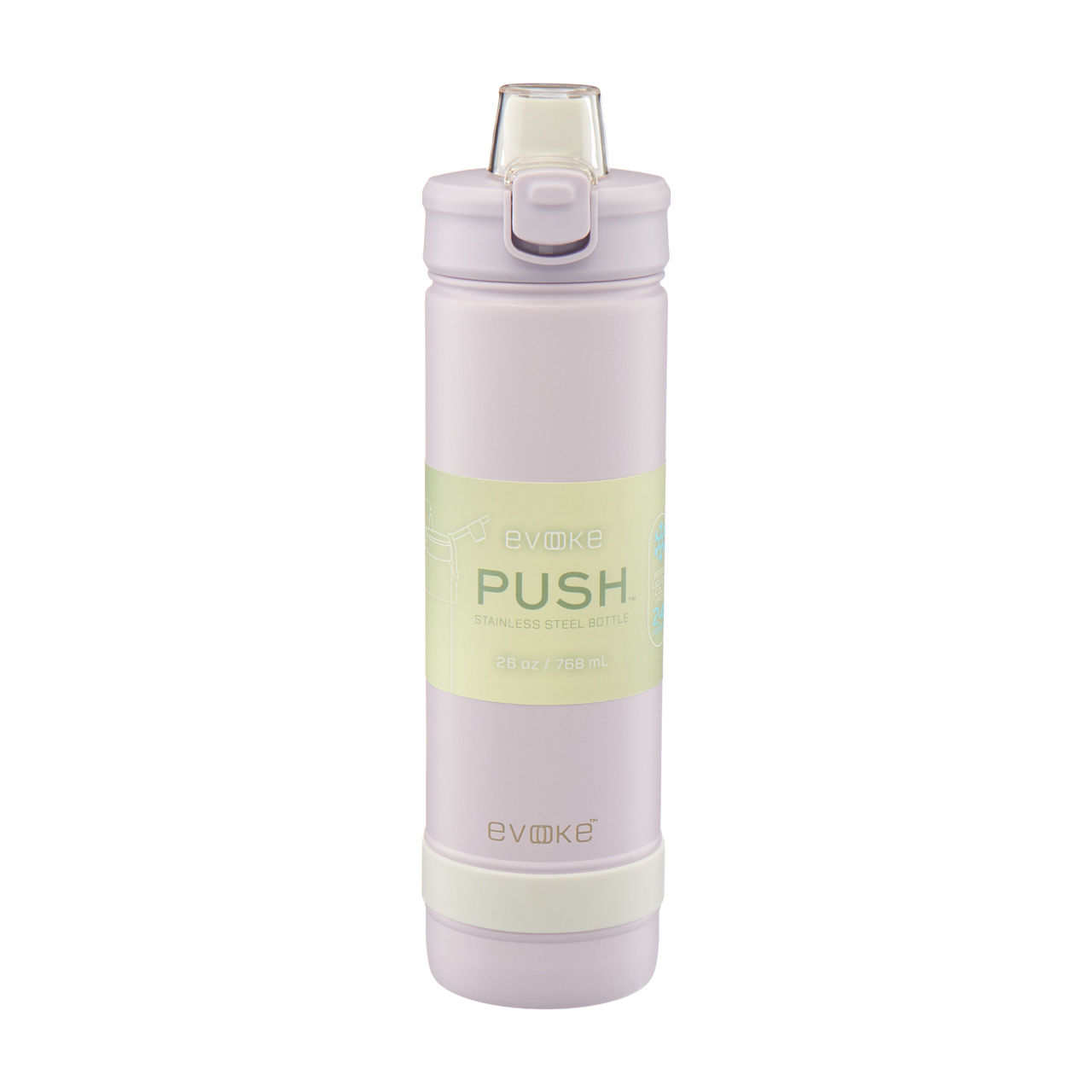 Evoke Push Stainless Steel Bottle, 26 oz, Assorted