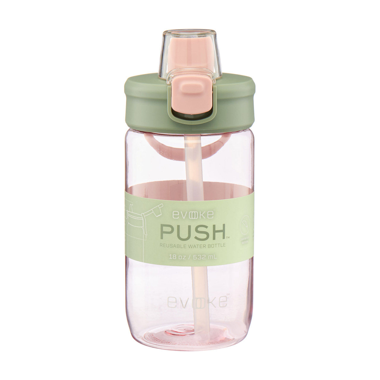 Evoke Push Kids Bottle, 18 oz, Assorted