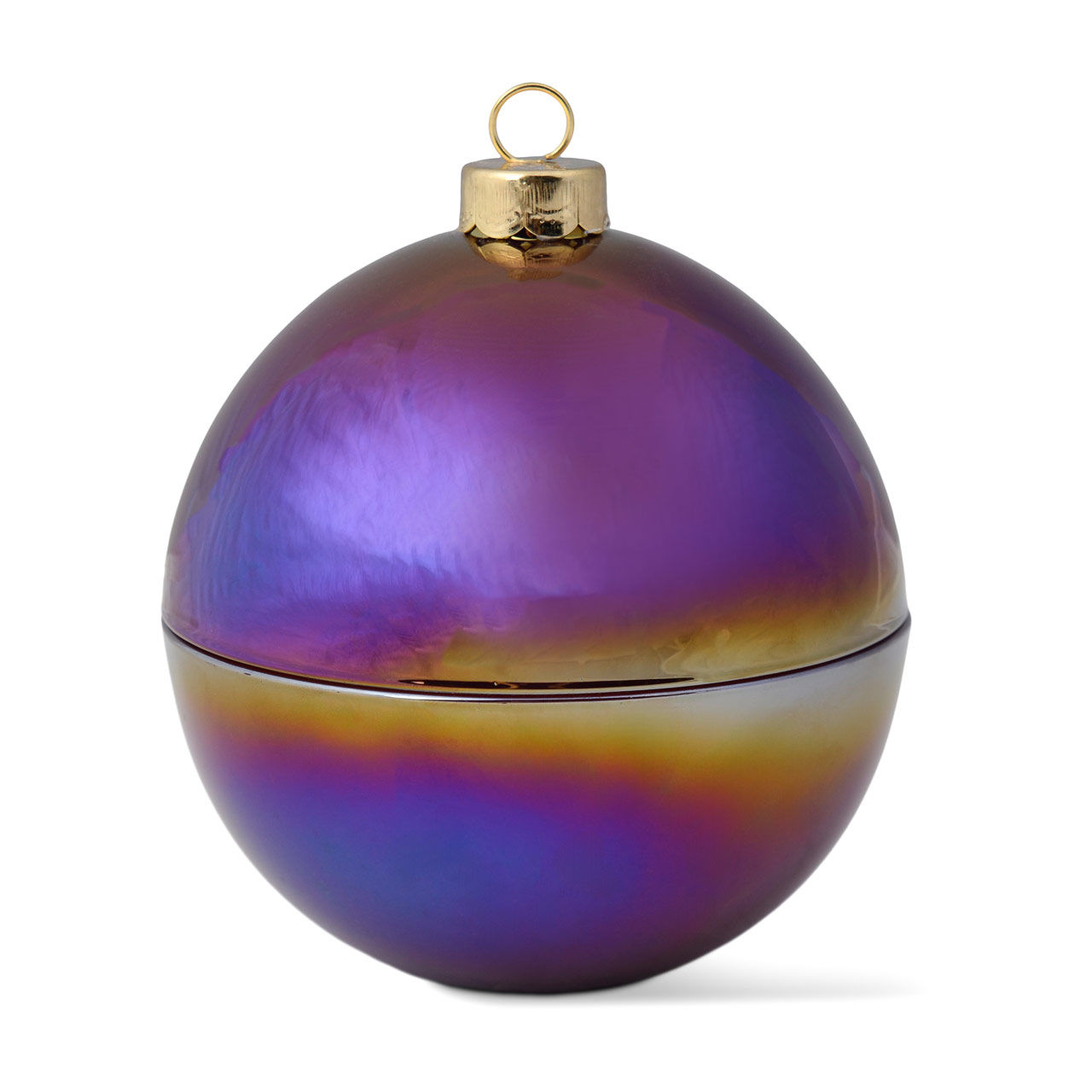 Iridescent Glass Ornament Candle, Cinnamon Stick, 6.5 oz