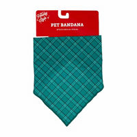 Holiday Style Green Plaid Christmas Pet Bandana