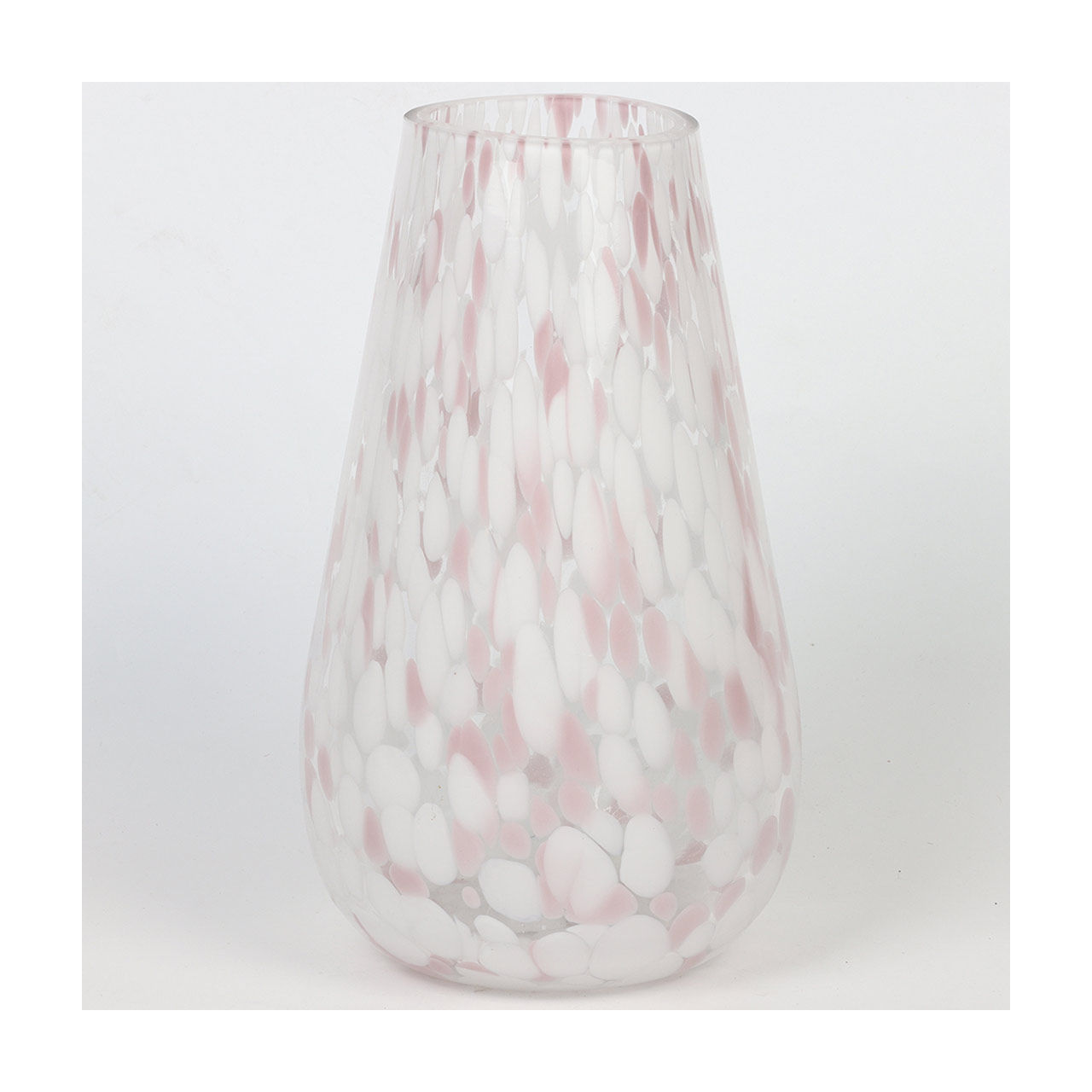 Pink Glass Vase, 10 in