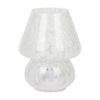 White Art Glass Light, 7.5 in, Large