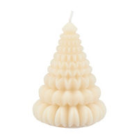 Meringue Mauve Christmas Tree Candle