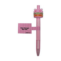 Pink Bear Burger Plastic Novelty Pen, 6 in