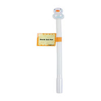 Orange and White Clear Duck Plastic Novelty Pen,