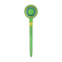 Green, Yellow and Blue Spinner Plastic Novelty Pen,