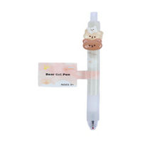 White and Brown Stack Bear Plastic Novelty Pen, 6 in
