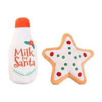 HugSmart Milk & Cookie Dog Chew Toy, Set of 2
