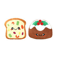 HugSmart Christmas Desserts Dog Chew Toy, Set of 2