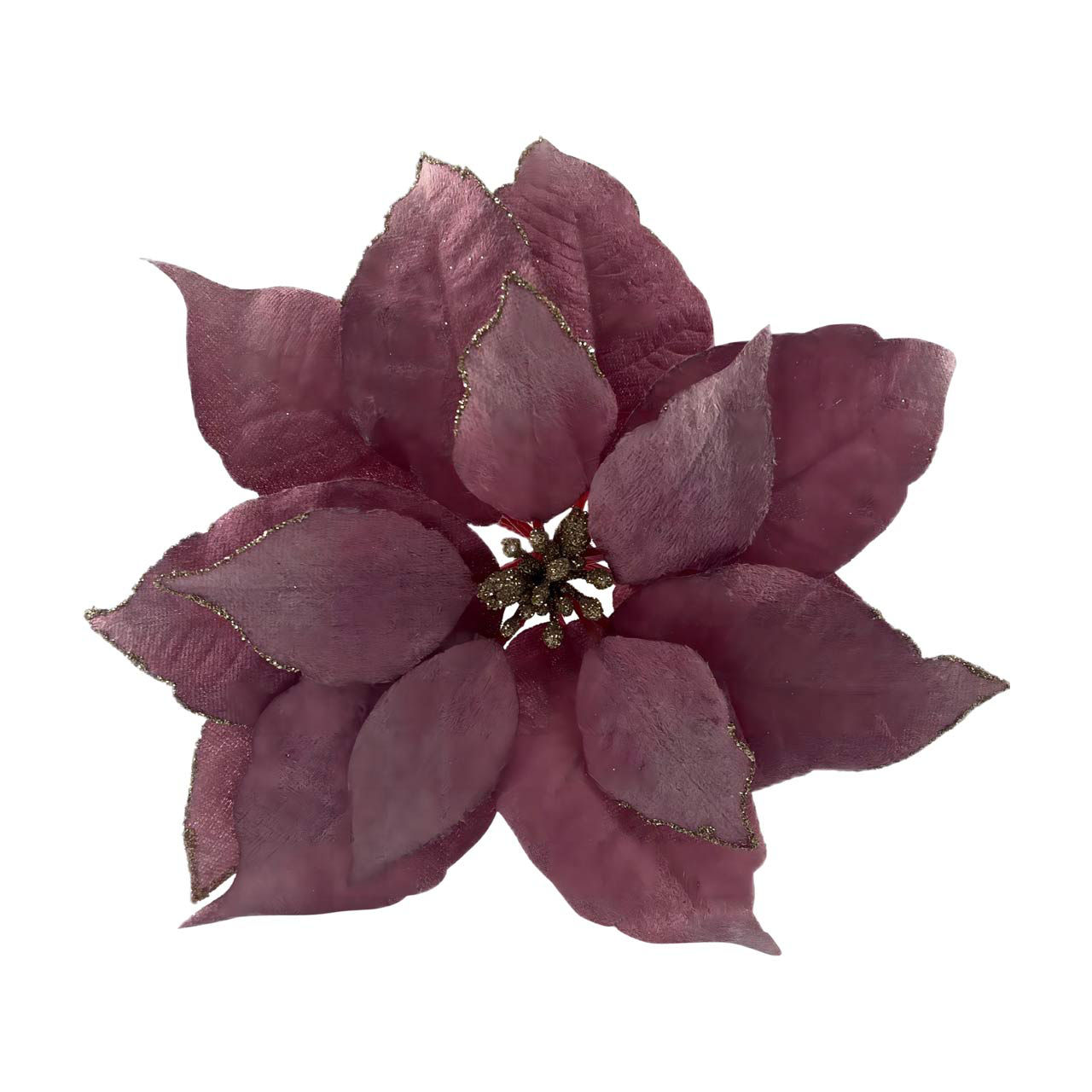 Poinsettia Pick, Light or Dark Pink, 6 in