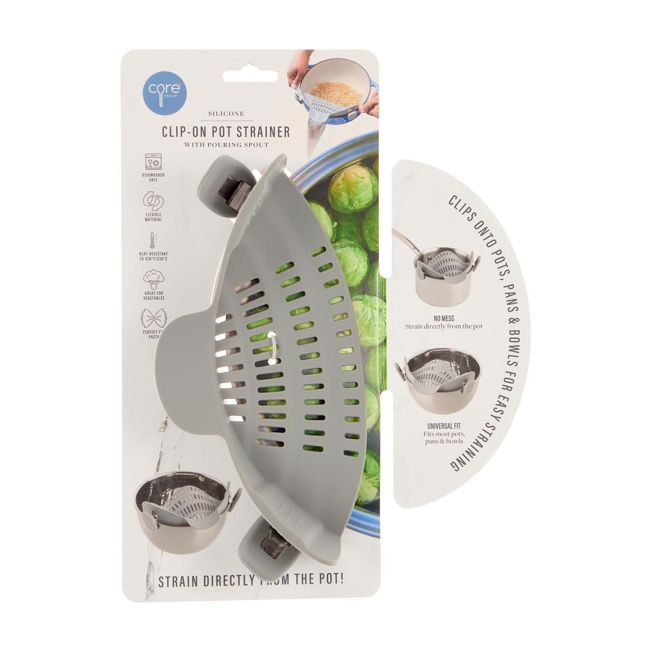 Core Kitchen Clip-on Silicone Pot Strainer