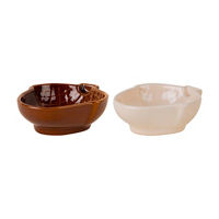 Acorn Shaped Tidbit Bowls, Brown or Cream