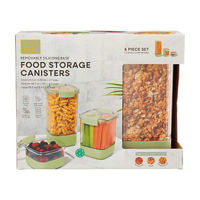 Store & More Food Storage Canister Set, 6 ct