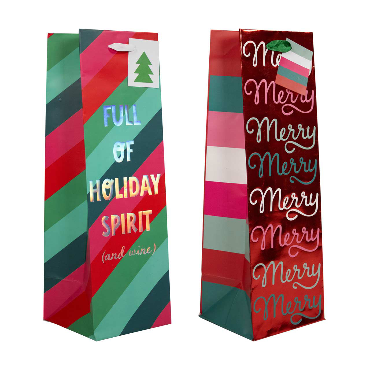 Christmas Gift Bag, Wine Bottle, Assorted