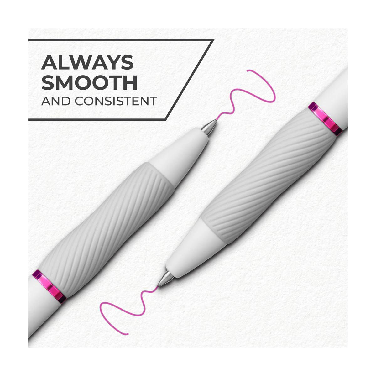 Sharpie S-Gel Pens, Pearl White Body, Medium (0.7mm) Point, Berry Ink, 12 ct
