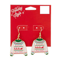 Christmas Ugly Sweater Drop Earrings