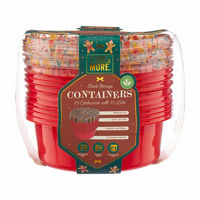 Store & More Christmas Food Storage Containers and Lids, 20 ct