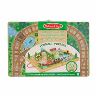 Melissa & Doug Take-Along Portable Railroad Toy Set