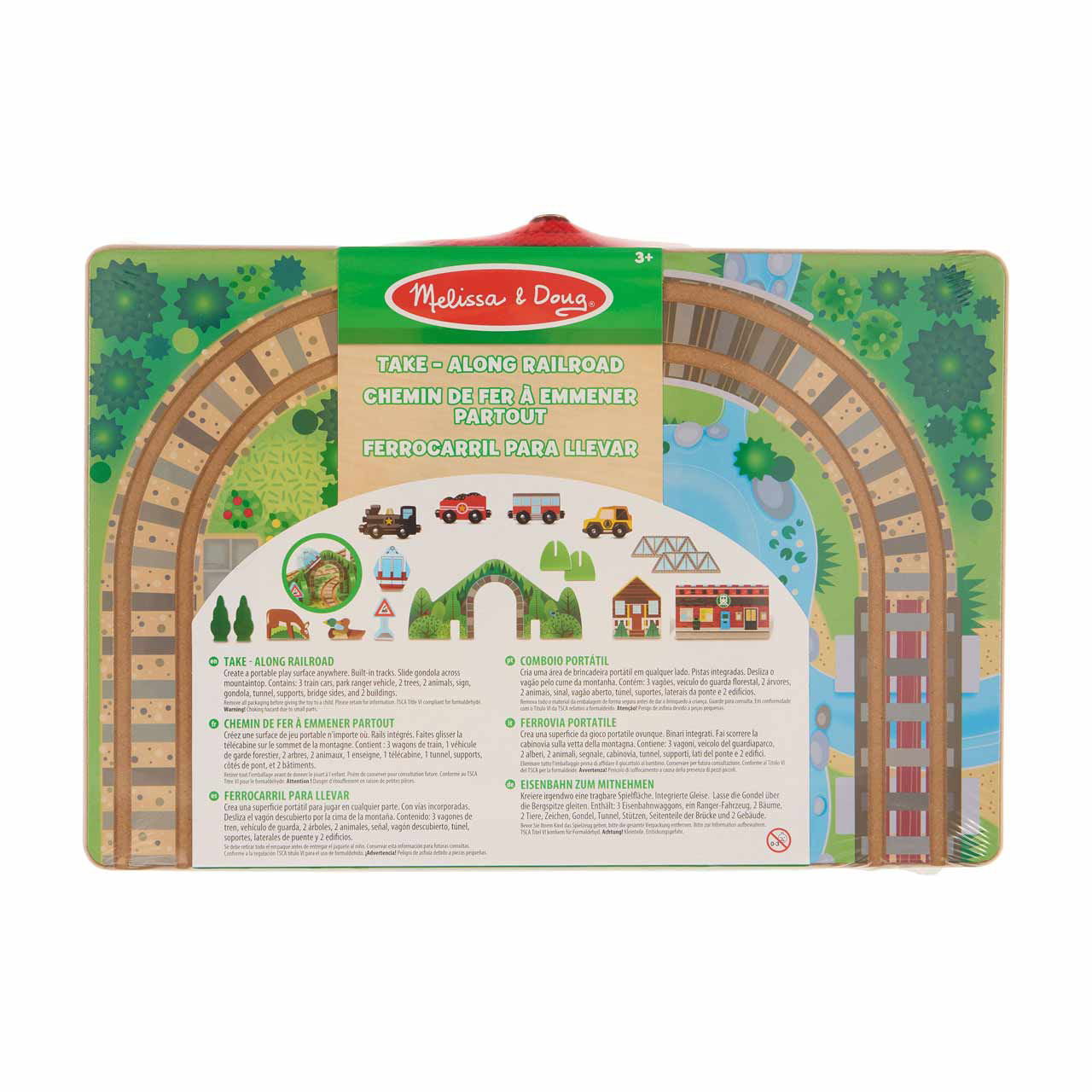 Melissa & Doug Take-Along Portable Railroad Toy Set