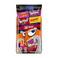 Skittles & Starburst Halloween Candy Variety Bag, Fun Size, 50 ct