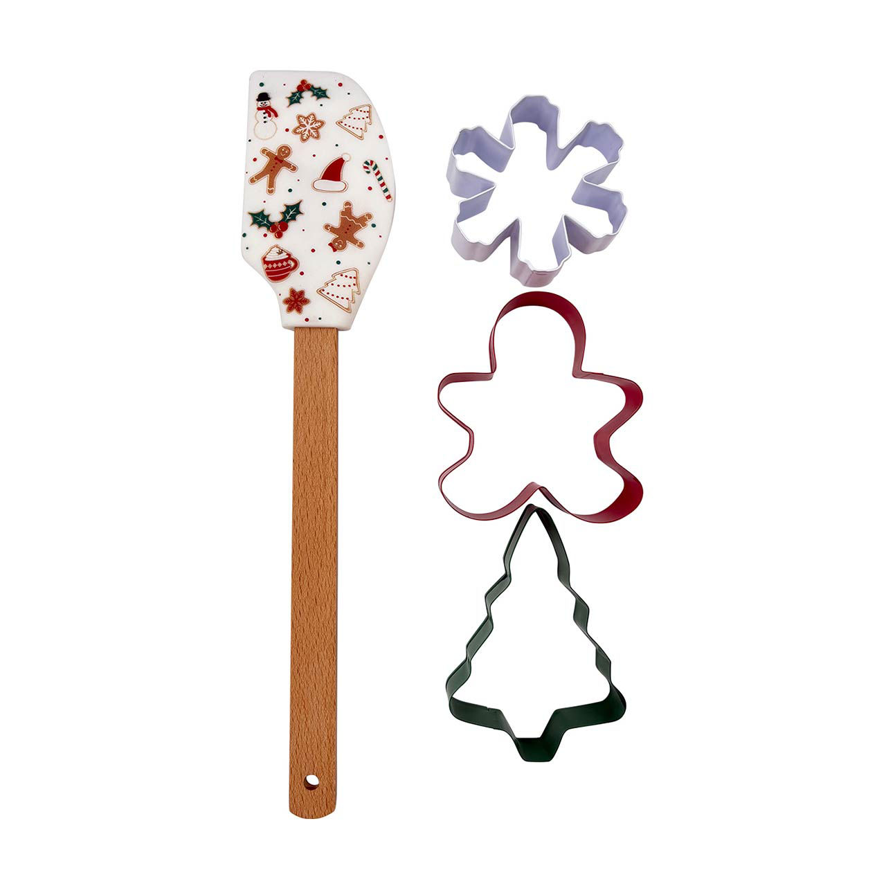 Holiday Style Spatula & Cookie Cutter Set, 4 pc