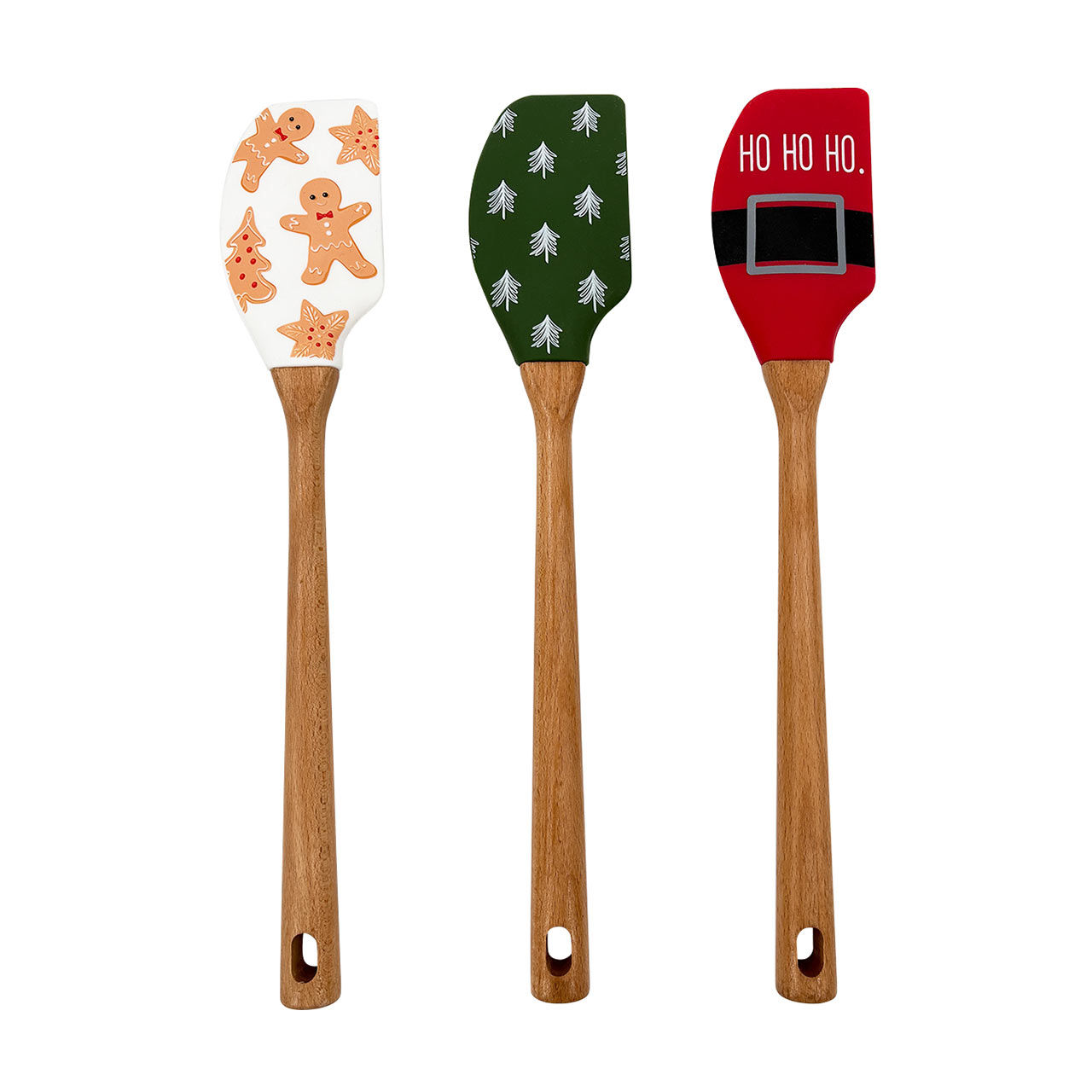 Holiday Style Silicone Christmas Spatulas, 13 in, Assorted