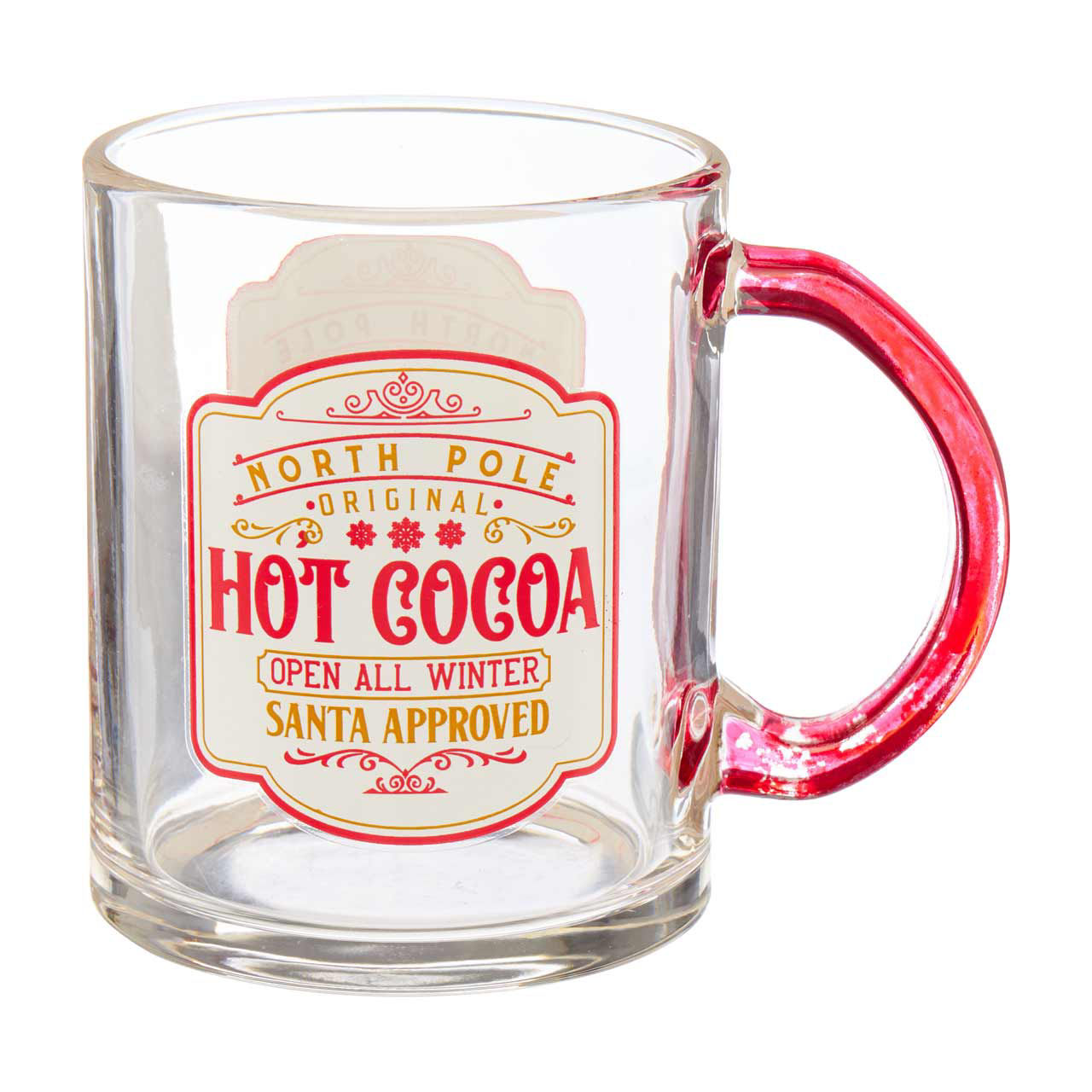 Christmas Glass Coffee Mugs, Assorted