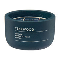 Blue Cement Scented Candle, Teakwood, 9 oz