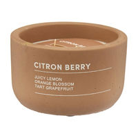 Brown Cement Scented Candle, Citron Berry, 9 oz