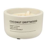 Cream Cement Scented Candle, Coconut Driftwood, 9 oz