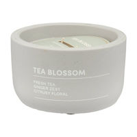 Gray Cement Scented Candle, Tea Blossom, 9 oz
