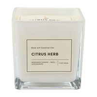 Square Scented Candle, Citrus Herb, 17 oz