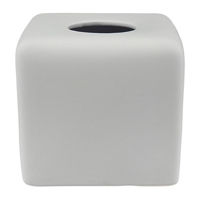 Tissue Box Cover, Matted Gray