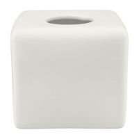 Tissue Box Cover, Matted White 