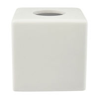 Resin Tissue Box Cover, White 