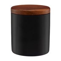 Resin Container with Lid, Black, Regular/Large
