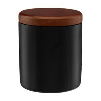 Resin Container with Lid, Black, Small
