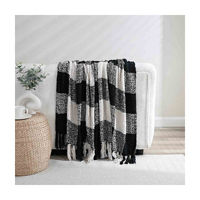 Adirondack Throw Blanket, Black & White, 50 in