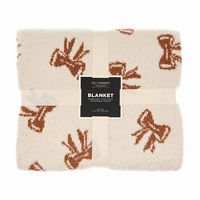 No Comment Bow Blanket, 50 in x 60