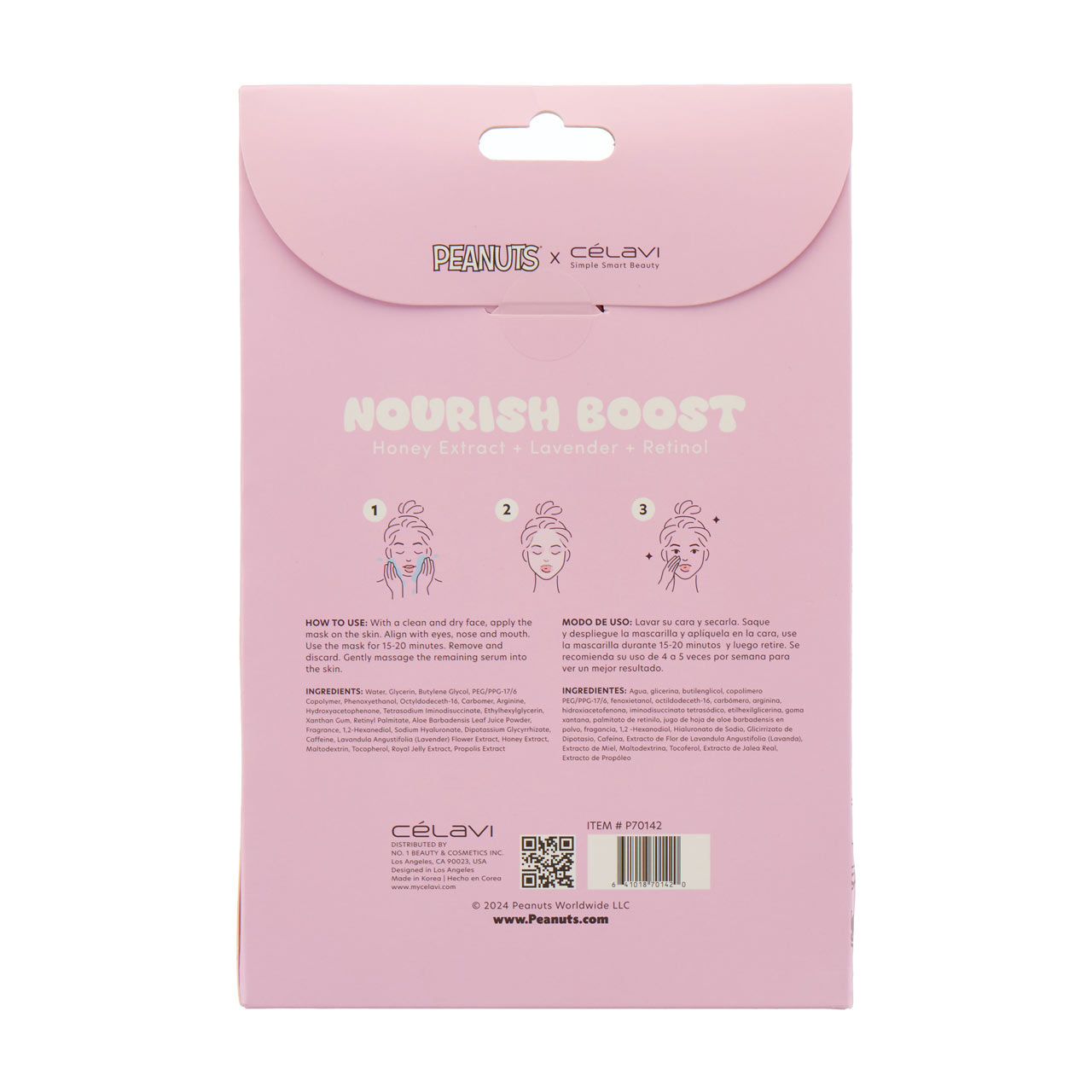 Celavi Peanuts Nourish Boost Mask, 0.77 oz