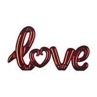 Valentine's Day Tabletop Metallic 'Love' Runner, Assorted