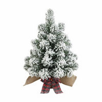 Christmas Flocked Pine Tree Decor, 16 in